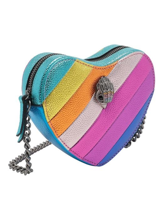 Kurt Geiger Blue Kensington Heart Crossbody Bag