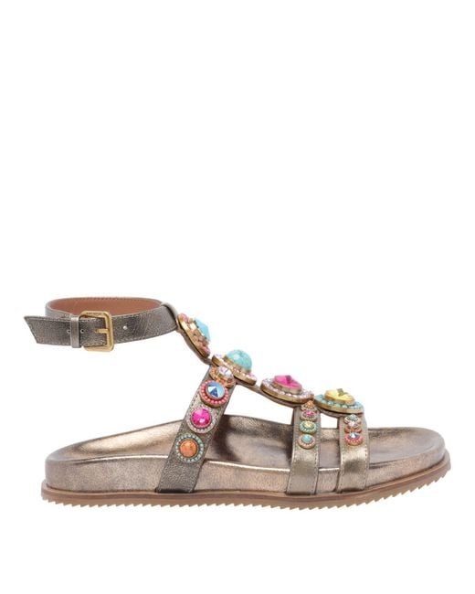 Kurt Geiger Brown Octavia Flexi Gladiator Sandals