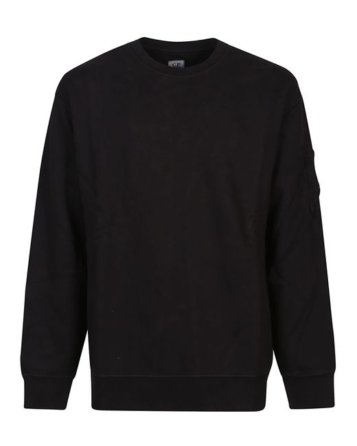 C P Company Black Diagonal Lens Sweatshirt for men