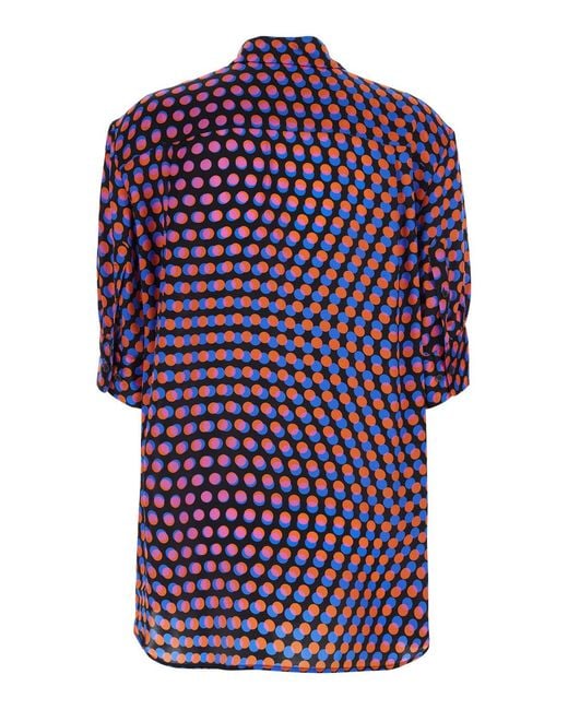 Dries Van Noten Purple Shirt Celindo Silk Blouses