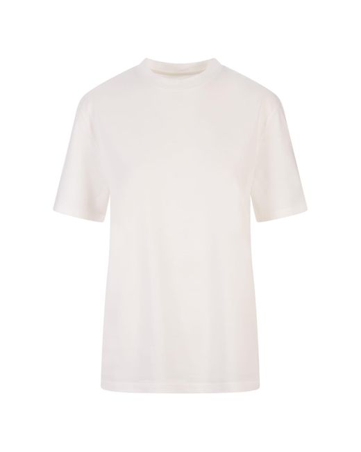 Jil Sander White Over T-Shirt With Logo
