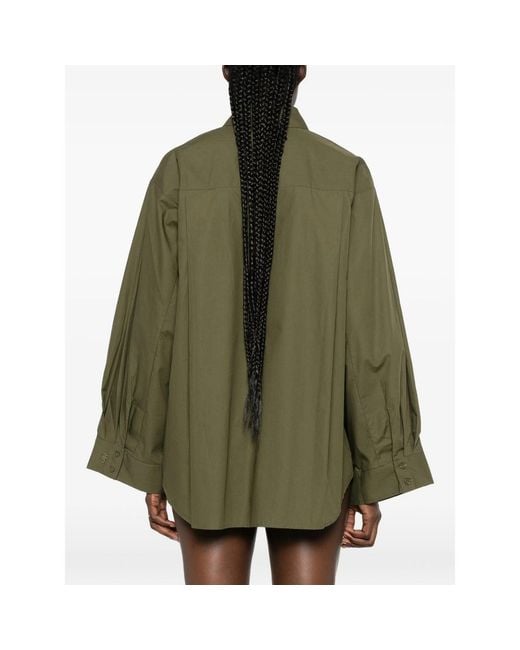 Frankie Shop Green Organic Cotton Shirt Tila