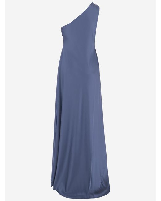 Ralph Lauren Blue One-Shoulder Dress Recycled Polyester