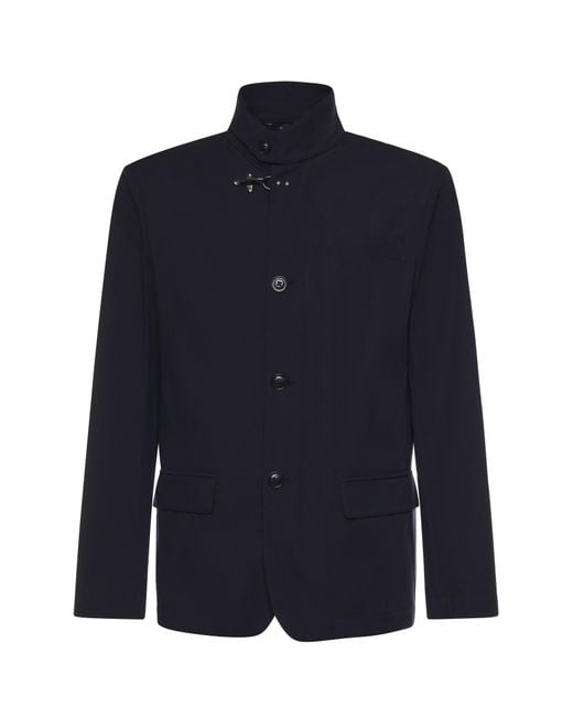 Fay Blue Jackets Polyamide for men