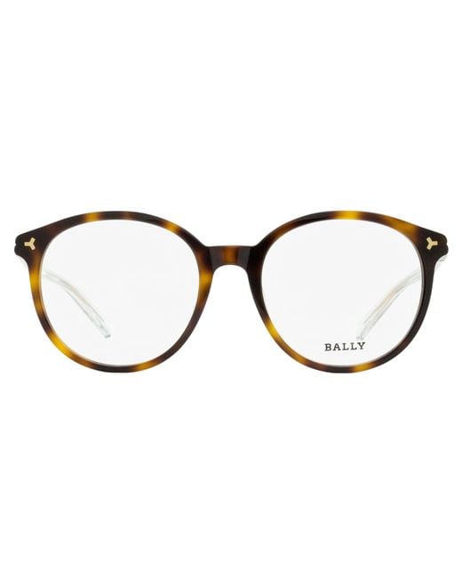 Bally Black Oval Eyeglasses By5030 052 52Mm Plastic (Acetate)