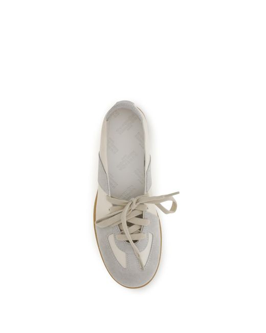 Maison Margiela White Lace-Uo Ballerinas