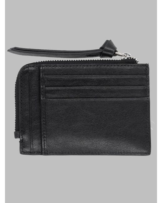 Vivienne Westwood Black Leather Zip Card Holder Calf Wallets & Purses