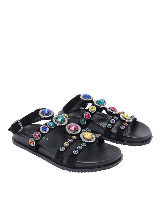 Kurt Geiger Blue Sandals Calf Leather/Rubber Sole