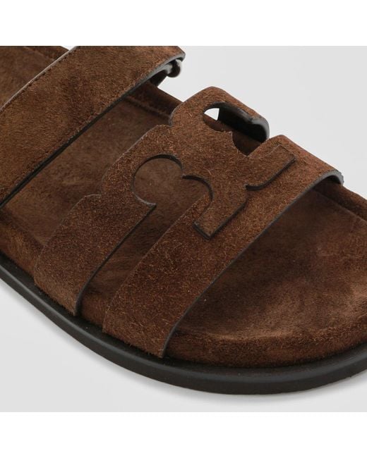 Tory Burch Brown Chocolate Suede Ines Slippers