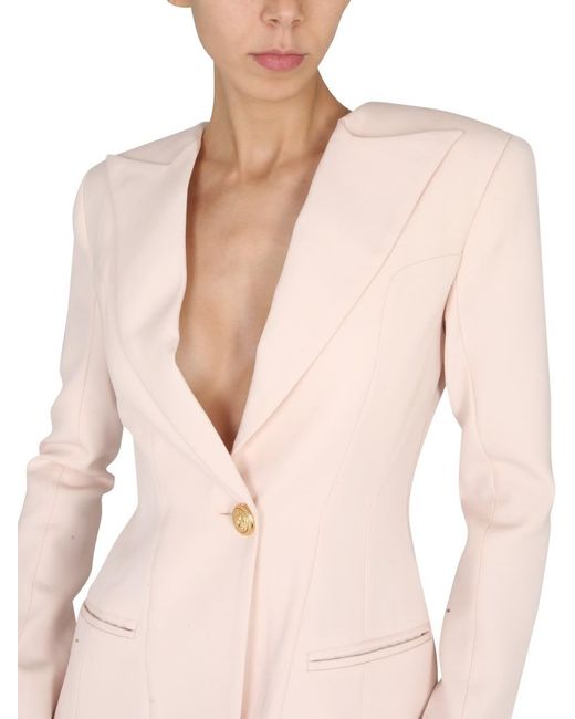 Balmain Natural Single-breasted Suit Jacket