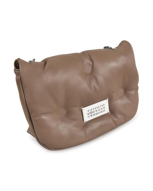 Maison Margiela Brown Chain Semi Strap Shoulder Bag