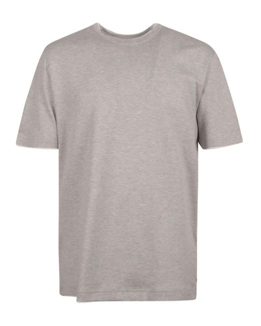 Eleventy Gray T-shirts And Polos Grey for men