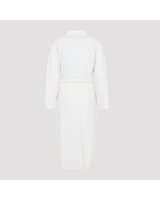 Max Mara White Madame Wool Coat