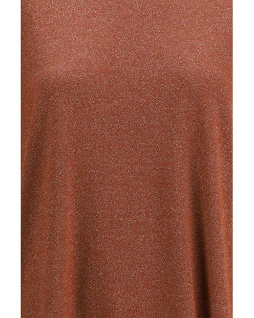 Brunello Cucinelli Brown Cashmere Glitter T-Shirt T-Shirts