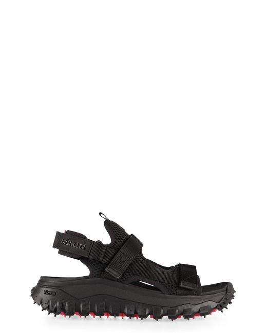 Moncler Black Trailgrip Vela Flat Sandals