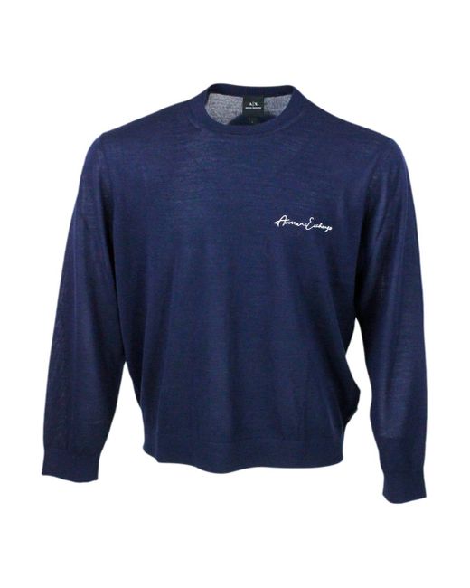 Armani Exchange Blue Sweaters for men