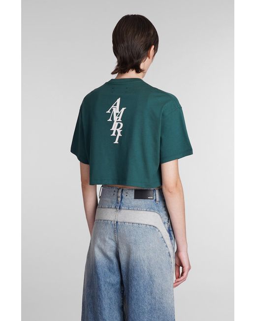 Amiri Tshirt In Green Cotton Lyst