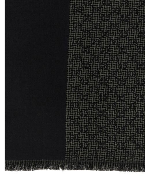 Gucci Black Wool Silk Scarf for men