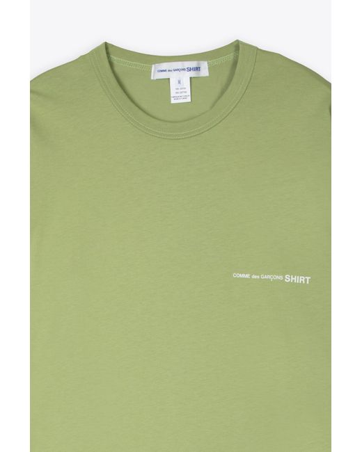 Comme des Garçons Green T-Shirt Knit Cotton Oversize T-Shirt With Chest Logo for men