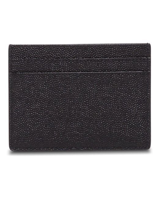 Saint Laurent Black Card Holder Leather Calfskin Accessory for men
