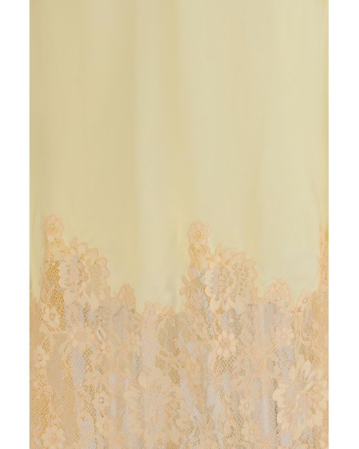 Self-Portrait Yellow Long Viscose Dress