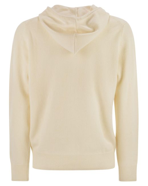 Mc2 Saint Barth Natural Wool Cardigan With Zip for men