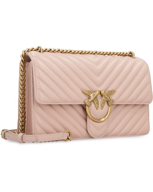 Pinko Pink Classic Love Bag One Leather Bag