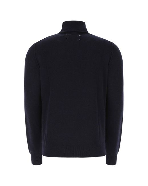 Maison Margiela Dark Blue Cashmere Sweater for men