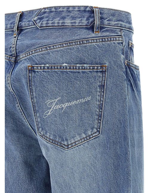 Jacquemus Blue Straight Jeans for men