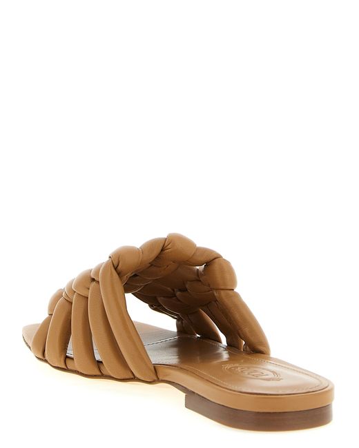 Tod's Brown Leather Sandals