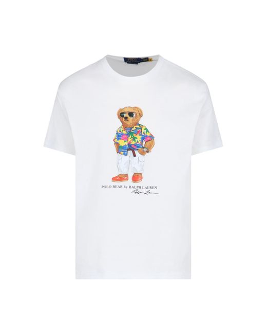 Polo Ralph Lauren White 'polo Bear' T-shirt for men
