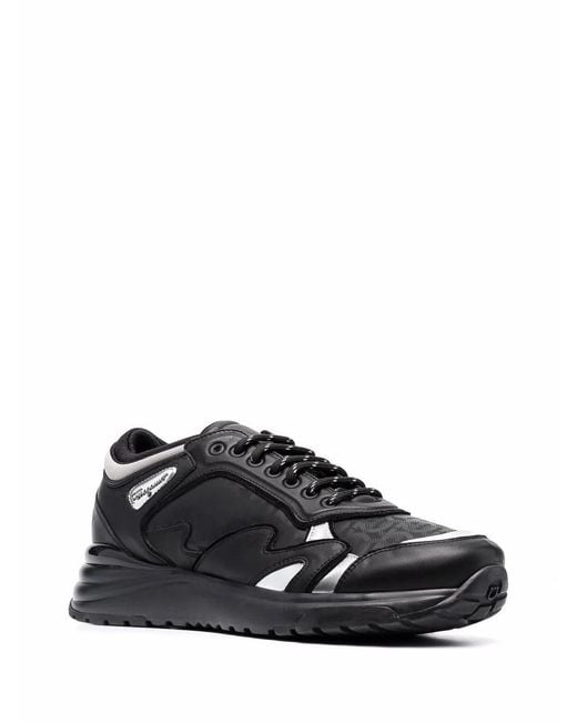Ferragamo Black Gancini Low-Top Sneakers 020550748830 for men