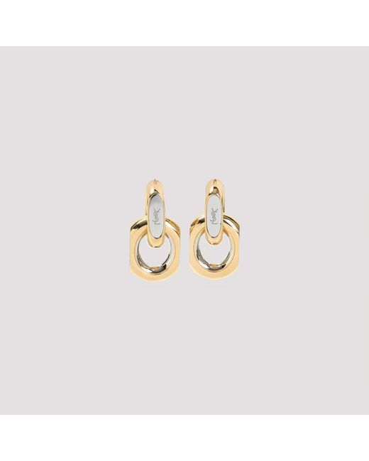 Saint Laurent Metallic Bo Maillons Earrings
