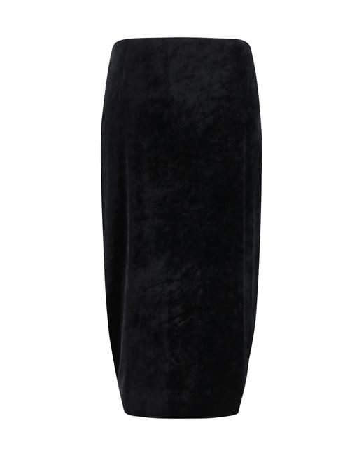 Valentino Black Velvet Skirt Viscose; Silk; Elastane