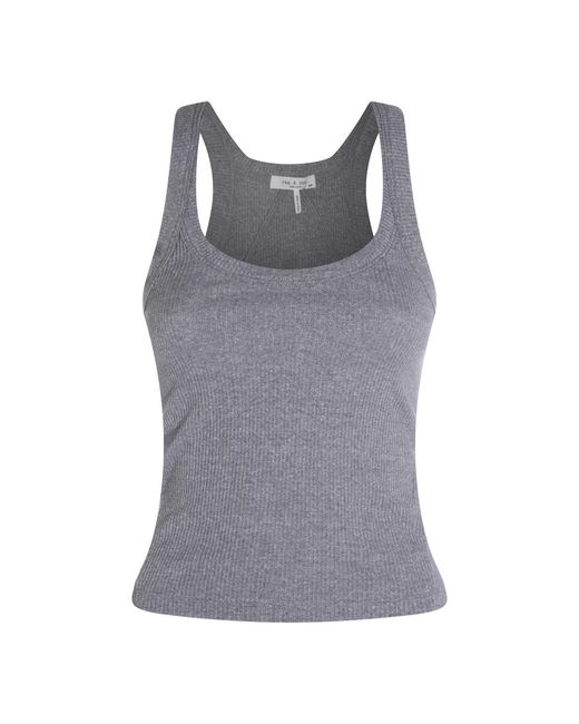 Ico Pro Rag Top Rag & Bone Top _Co Pl Ea in Gray | Lyst