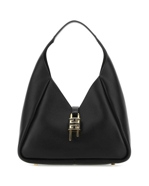 Givenchy Black Leather Medium G-Hobo Handbag