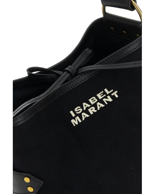 Isabel Marant Black Canvas Samara Shoulder Bag