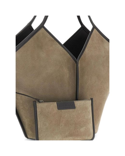 Hereu Gray Neutrals Shoulder Bags