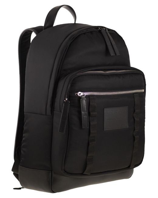 Hogan Black Technical Fabric Backpack