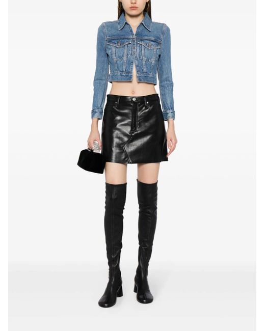 Alexander Wang Blue Cropped Giubbotto Jeans