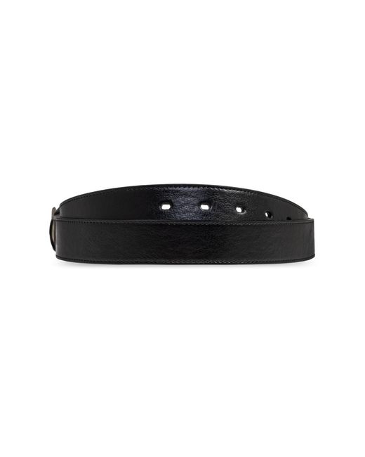 Fendi Black Ff Monogram Buckle Leather Belt for men