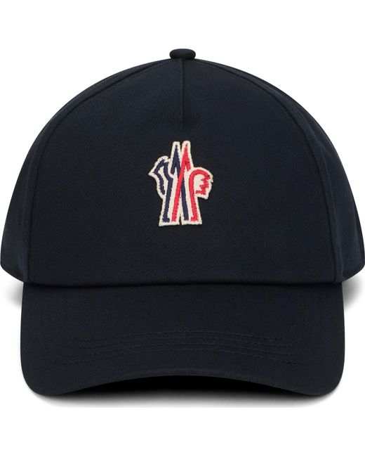 Moncler Blue Baseball Cap Cotton Hat for men
