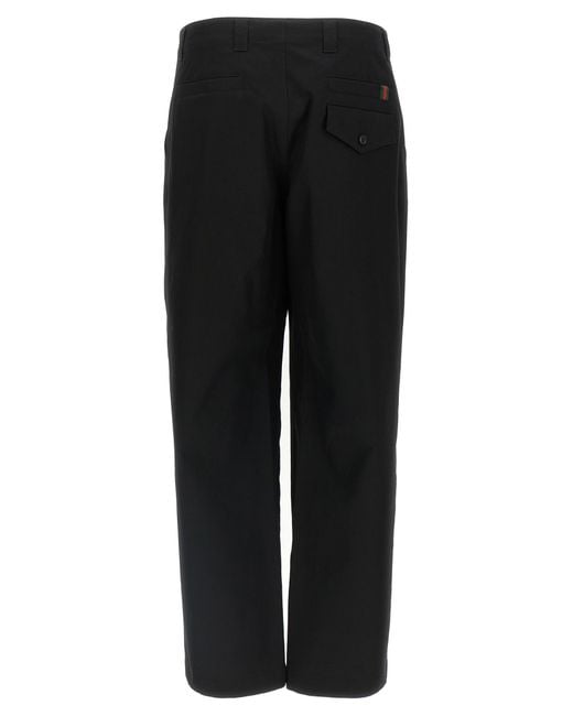 Gucci Black Cotton Casual Pants for men