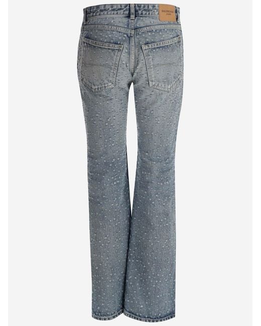 Balenciaga Blue Jeans Low-Rise Distressed