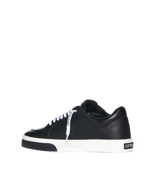 Off-White c/o Virgil Abloh Black Off- Low Leather Vulcanized Sneakers For