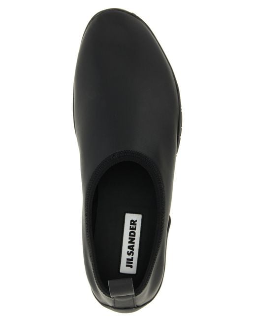 Jil Sander Black 'Elbe' Slippers