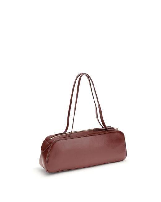 Khaite Red Simona Shoulder Bag Calf Leather Bos Taurus