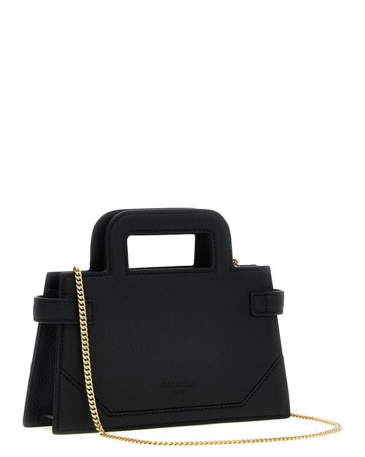 Balmain Black Mini B-Buzz Handbag