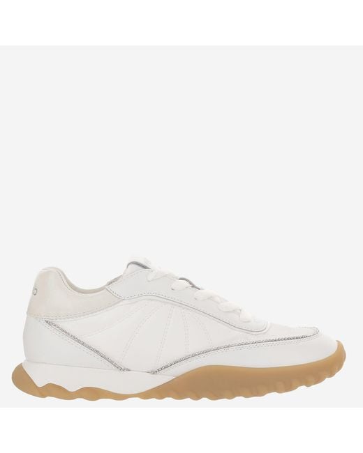 Pinko White Sneakers Gea Leather-Blend Upper: Calfskin Trainers
