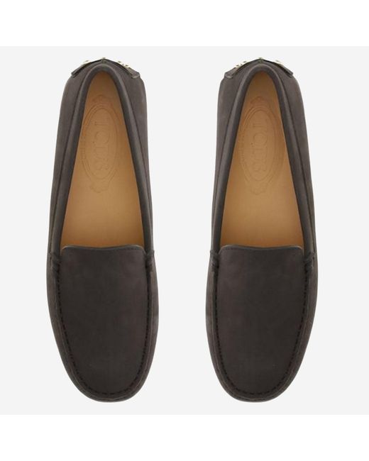 Tod's Brown Moccasins Suede Calfskin Shoe